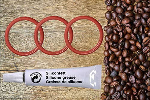 Miniatura 6 de Juego De 3 Juntas Y 1 Grasa De Silicona Para Cafeteras Automáticas Delonghi