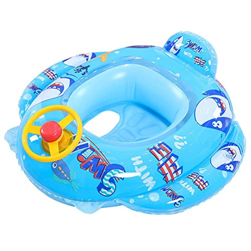 Anneau de natation gonflable pour bébé, anneau de natation pour bébé avec volant, flotteur de piscine pour bébé avec siège, aide à la formation de natation pour piscine pour enfants de 1 à 6 ans