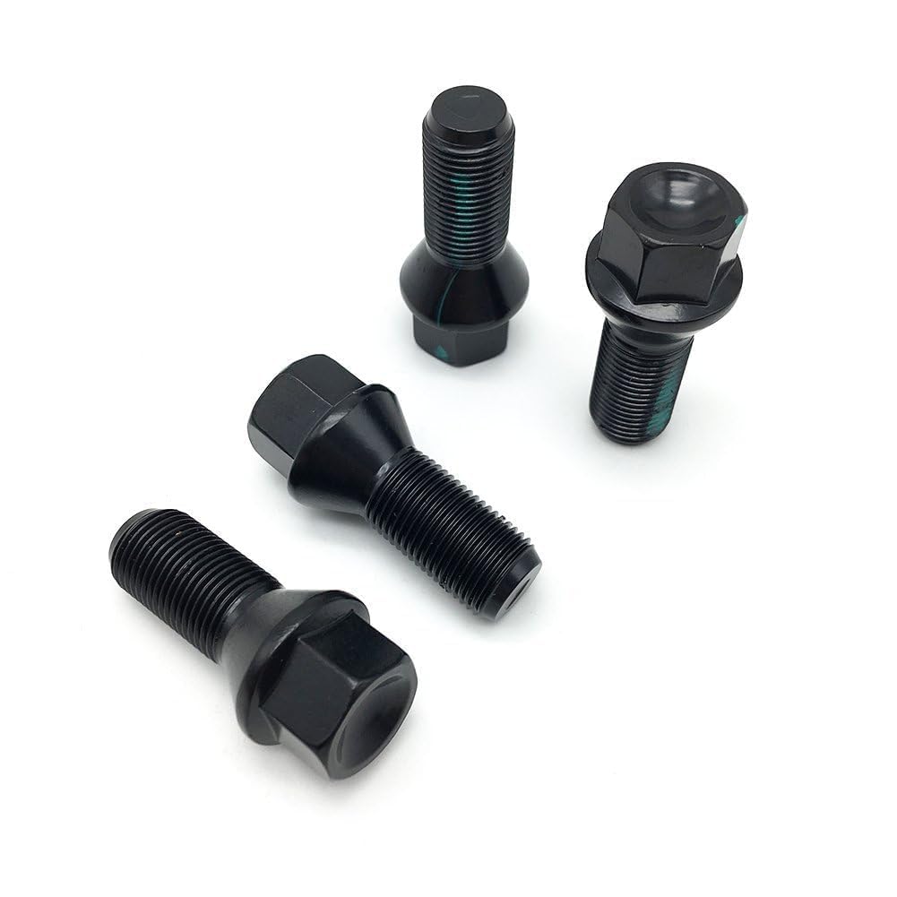 Sponsored Ad - WayJun 4 Pcs Wheel Lug Nuts M14 X 1.25 Compatible with Select BMW F30 F35 F10 F02 E70 Models 36136781151 Wheel Stud