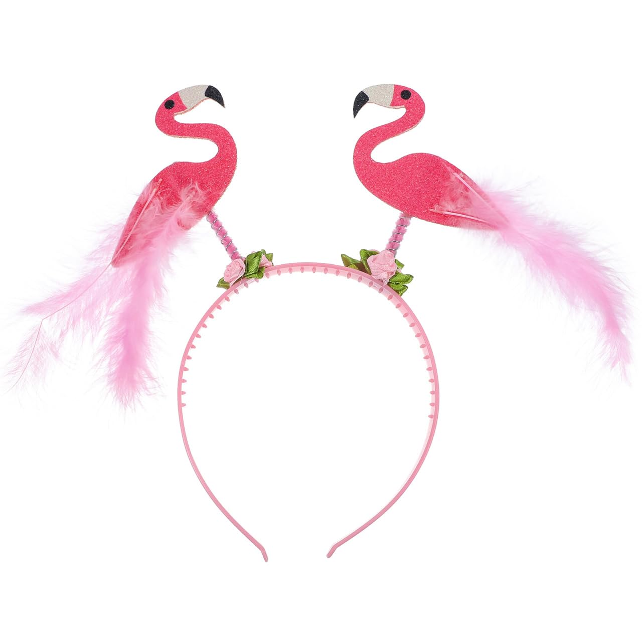 ifundom Flamingo Headbands for Women Hawaii Flamingo Headband Flamingo Head Boppers Headdress Tiara Flamingo Hair Hoop for Carnival Tropical Party Hair Accessories Flamingo Head Boppers