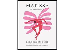 Matisse Wall Decor| Abstract Art Prints for Women's Gifts - Moody Blue...