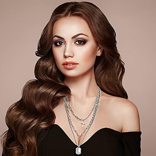 6-9 PCS Chain Necklace Egirl Males Male Emo Goth Chains Assertion Lock Key 1-4 Layered Pendants Necklace for Girls Teen Ladies Boys Eboy Lengthy Multilayer Chains Punk Choker Silver and Gold Set 7 51EygXtHHaS. AC
