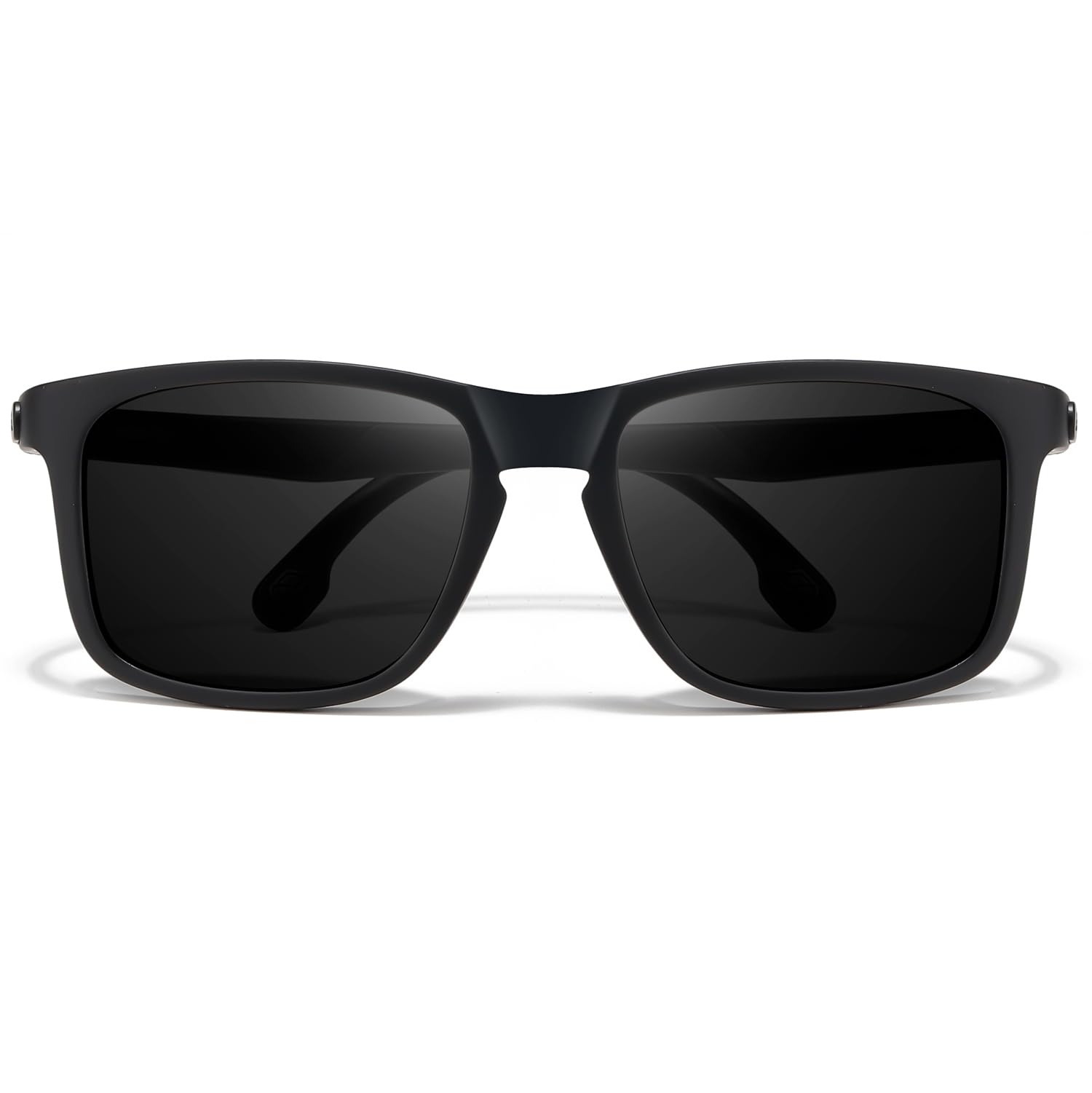 kimorn Polarized Sports Sunglasses for Men Women Flexible Bendable Temples Driving Cycling Running Mountaineering Sun glasses (Black)