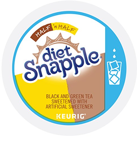 Snapple Diet Half 'n Half Iced Tea and Lemonade, Single-Serve Keurig K-Cup Pods, Black and Green Tea, 88 Count