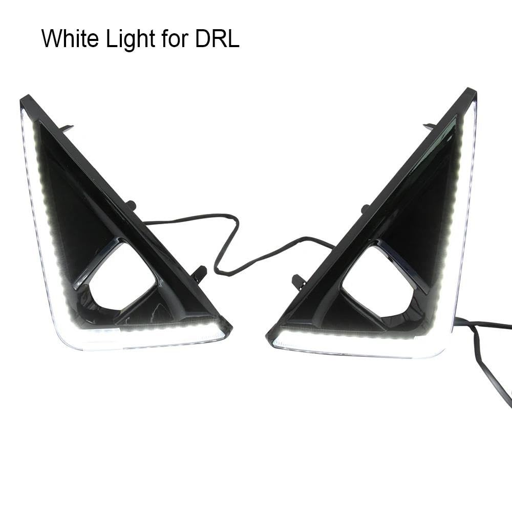 Luces de giro 2 Luces LED De Circulación Diurna De 12 V Coche Relé Señal Giro Amarillo Impermeables Para Toyota Para Alphard 2018-2019 Lámpara Antiniebla DRL. intermitente