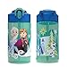 Zak Designs Disney Frozen 2 Kids Spout Cover and Built-in Carrying Loop Made of Plastic, Leak-Proof Water Bottle Design, 16oz, Elsa & Anna