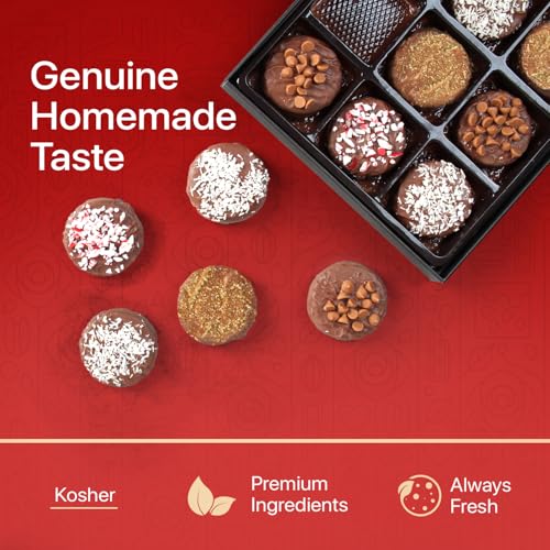 Image of Gourmet Cookie Gift Basket - 12 Premium Cookies with Milk Chocolate & Assorted Flavors, Ideal for Holiday Gifting, Birthdays, and Corporate Appreciation - USA Made