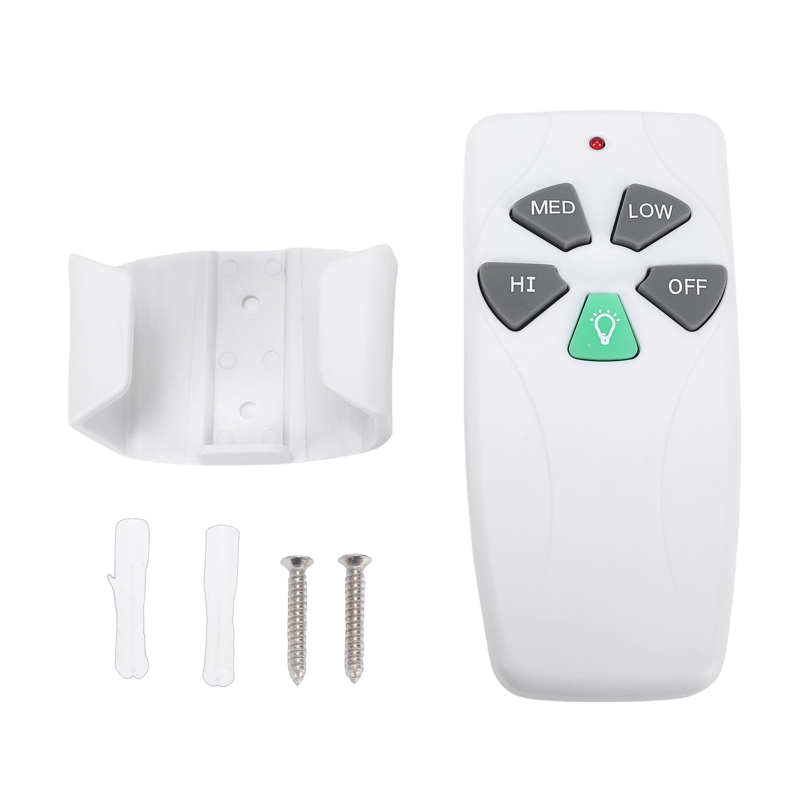 Generic Control Remoto para Ventilador de Techo con Atenuador de Luz, Control de Alta Precisión para Ventiladores, Reemplazo Blanco