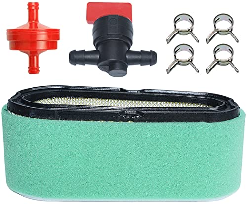 AUMEL Filtre à Air avec Préfiltre pour Briggs Stratton 496894 496894S 493909 691642 272403 et Plus de Modèles, Filtre à Air et Carburant + Préfiltre Pièces de Rechange Kit 11 en 1