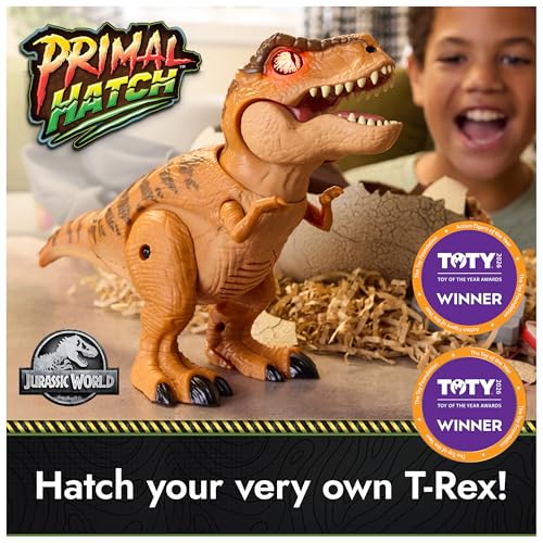 Image of Primal Hatch Jurassic World Interactive T-Rex Toy Dinosaur Egg