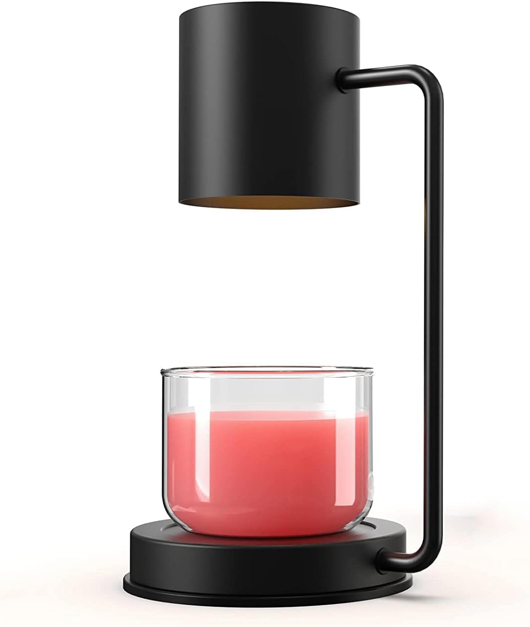 Metal Candle Warmer Lamp, Dimmable Melter Compatible With Small & Large Jar Candles, No Flame Scented Wax Warmer With 2 Bulbs (Black)