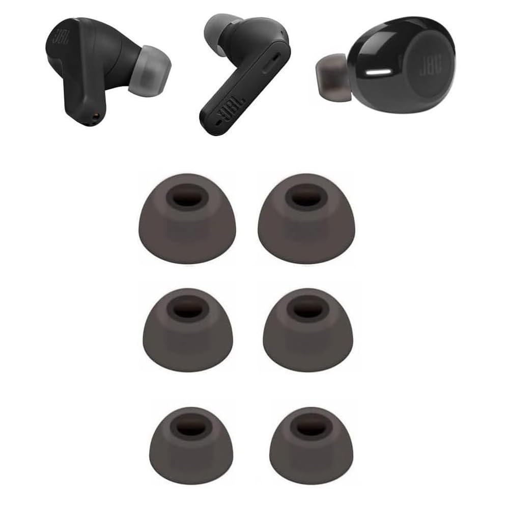Agrifilm 3 Pairs Silicone Ear Tips Compatible with JBL Wave 200 TWS JBL WAVE BEAM Earbuds - Replacement Silicone Ear Buds Eartips