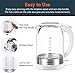 COSORI Electric Kettle 1.7L,Speed-Boil Water Boiler (BPA Free) Auto Shut-Off & Boil-Dry Protection,Glass Water Boiler with LED Indicator Inner Lid & Bottom,White