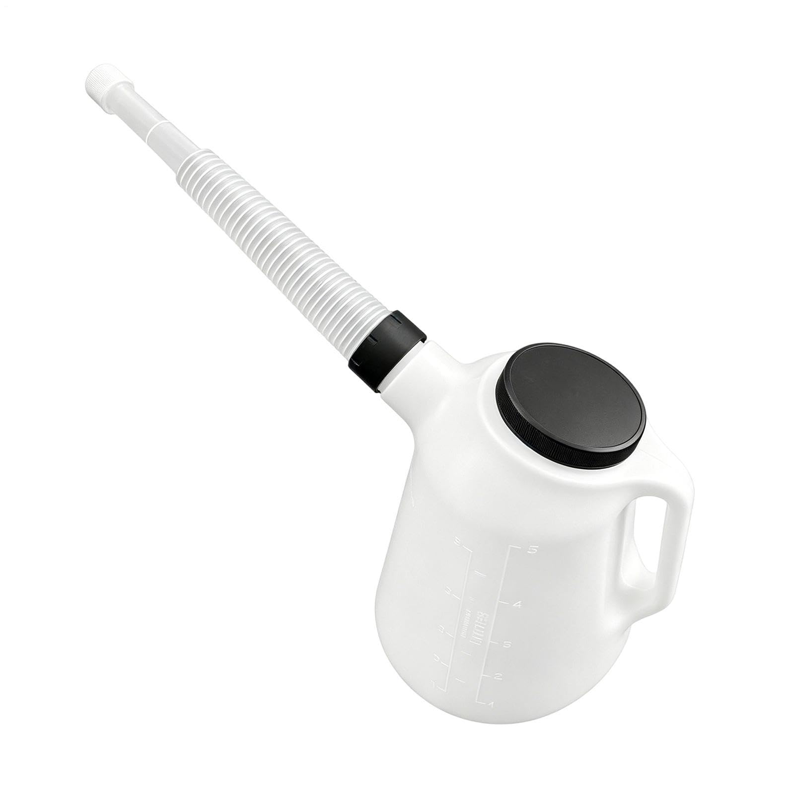 Bidon À Huile,Contenant De Vidange De Fluides De 5 Litres Avec Bec Verseur Et Couvercle,Conteneur Gradué pour Mesure d'Huile Moteur | pour Vidange Moteur de Voiture et Machine Cuisine