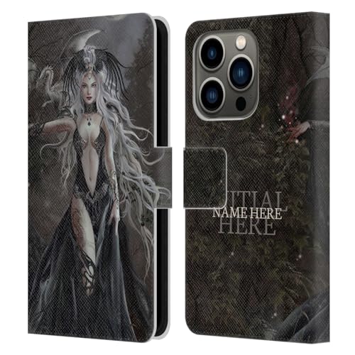 Coque iPhone 14 Pro personnalisée avec nom Crâne et Dragon