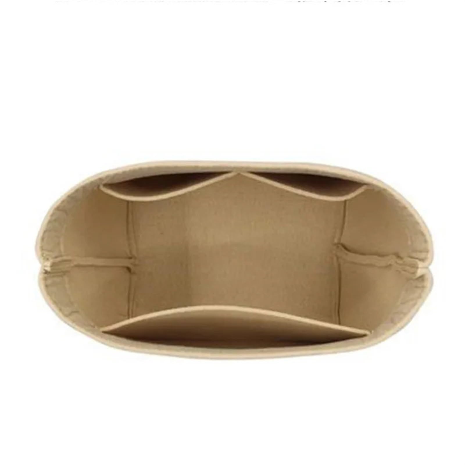 Innentasche Aus Filz 4 Stück Taschen-Organizer, Mini-Taschen-Organizer, Einsatz, geschichteter Liner, leichte Aufbewahrungstasche, geeignet for Taschen(Beige No Zip)