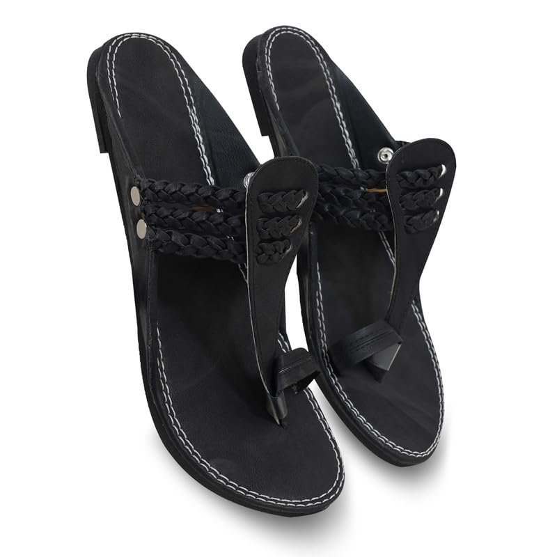 Image of DFR Ethnic Sandals For Boys Men, Comfortable Rajasthani Slippers
