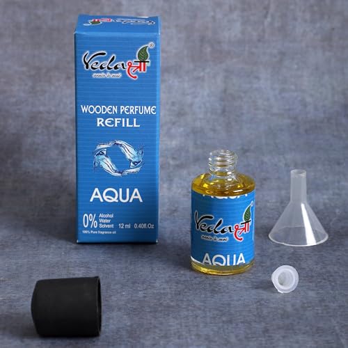 Image of VEDASHREE Car Perfume Refill For Wooden Dashboard-Refreshing & Long-Lasting Oil-Car Air Freshener Refill- Car Perfume Refill-Luxury Aqua Fragrance-12Ml