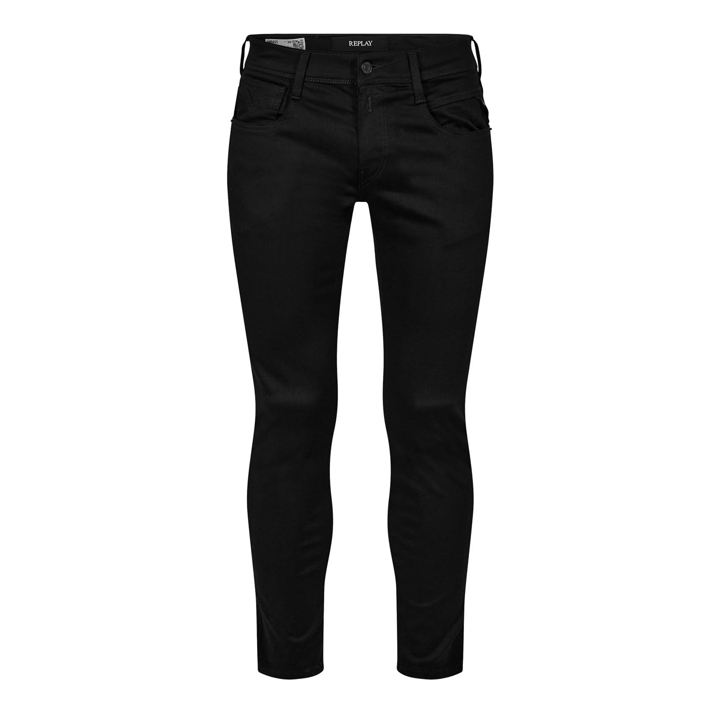 Replay Men's Black Hyperflex Anbass Slim Jeans in Size 32 R, Sports Direct