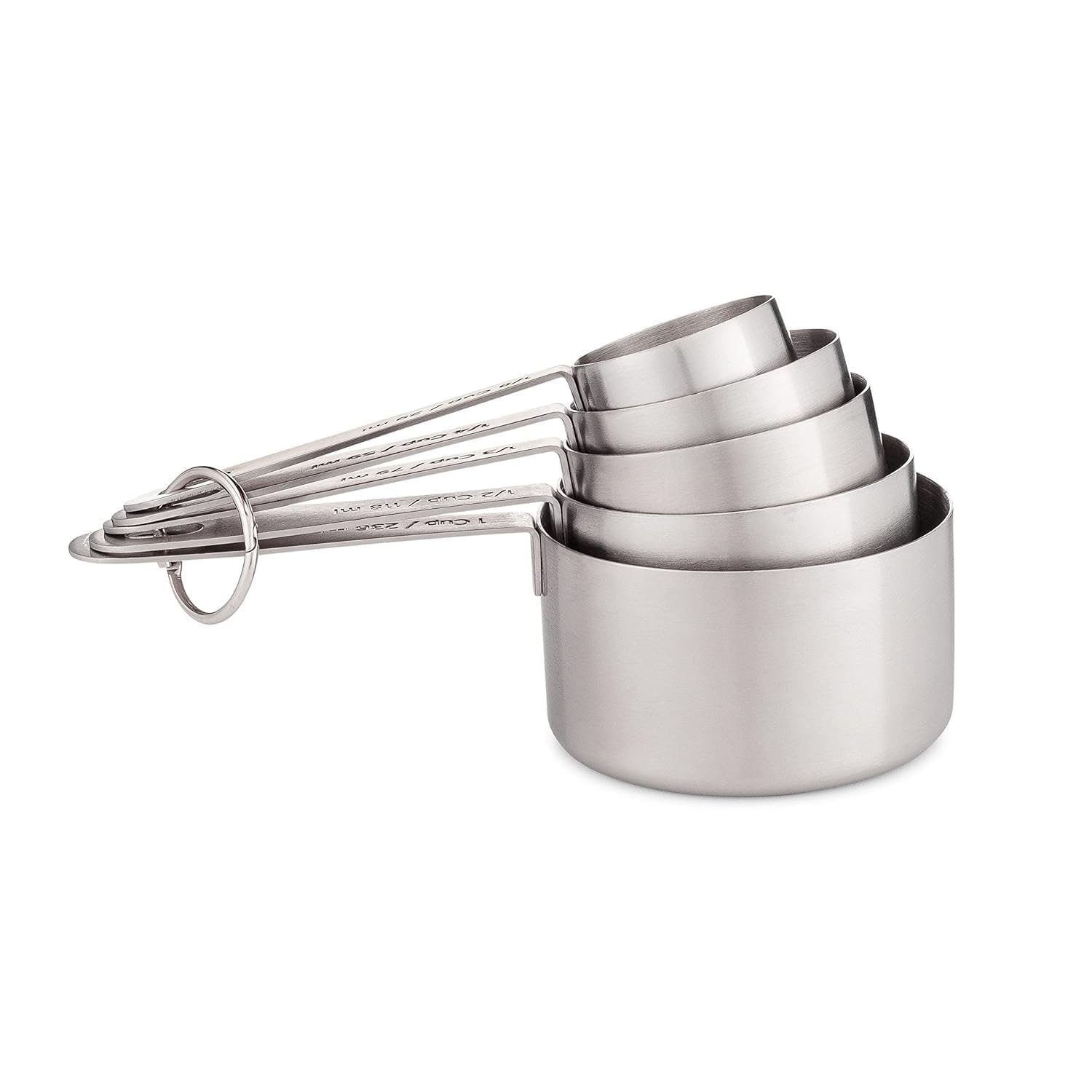 RABBONIX Stainless Steel Measuring Cups & Spoon Combo for Dry or Liquid/Kitchen Gadgets for Cooking & Baking Cakes/Measuring Cup Set Combo with Handles (05 Pcs Measuring Cup Set) 2