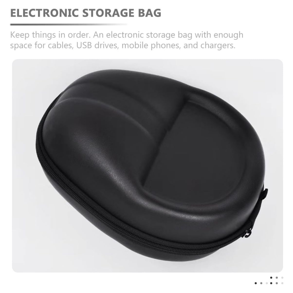 Gadpiparty 3piezas Estuche Protector para Auriculares Bolsa De Almacenamiento Portátil Cierre De Cremallera Organizador De Accesorios Digitales Compacto y Duradero