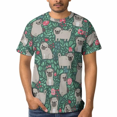 Tshirt chien chiot homme en coton premium à finitions soignées et col rond