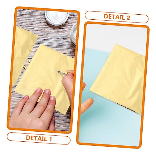 EXCEART 200 Folhas Imitação De Papel Dourado Floco De Folha Pintura Imitação De Folhas De Folha De F