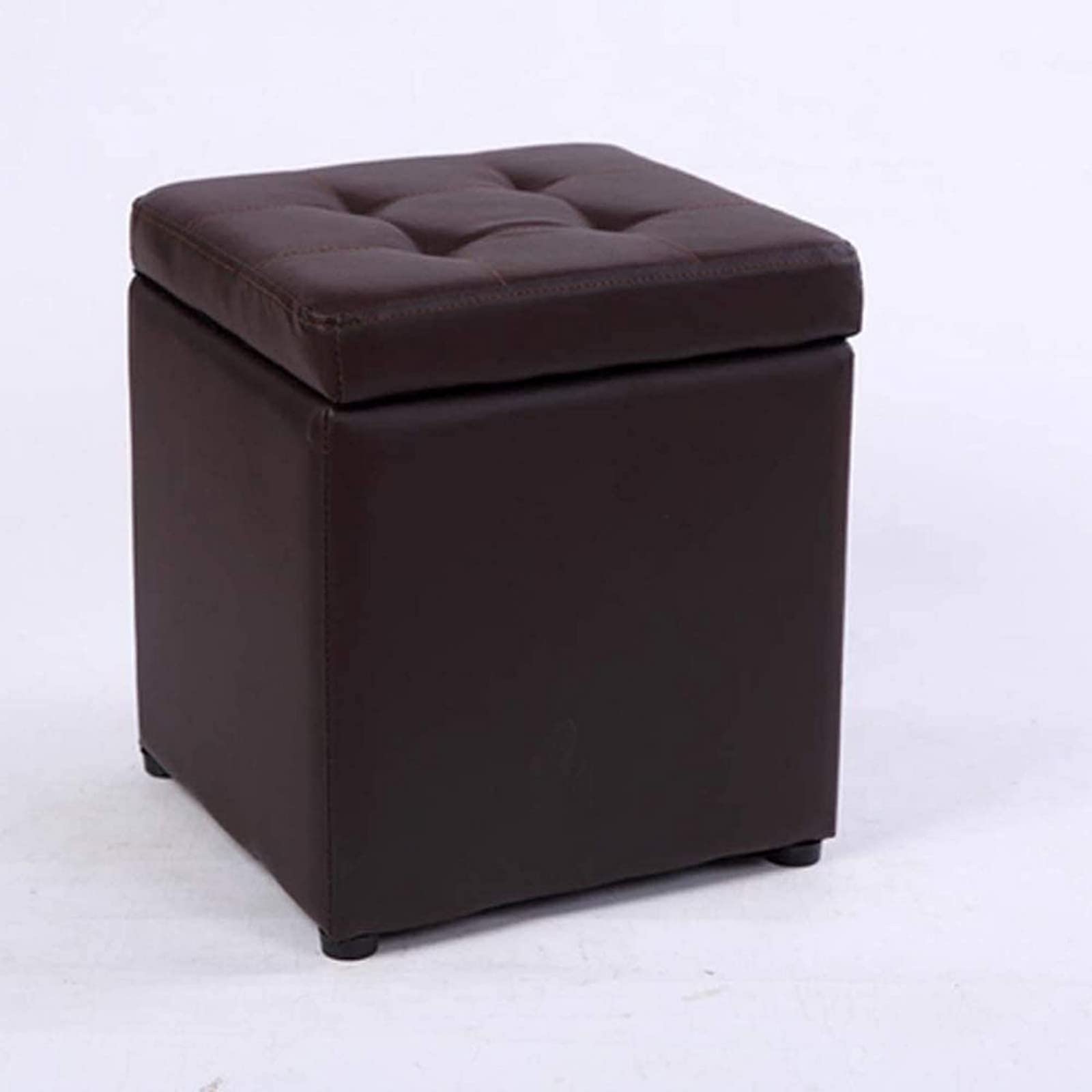 LMMIAOZ Ottoman Footrest Stool with Storage, Portable Square Pouf, Ideal for Living Room & Bedroom, Space-Saving Footrest for Small Areas, Comfortable Seating Solution.