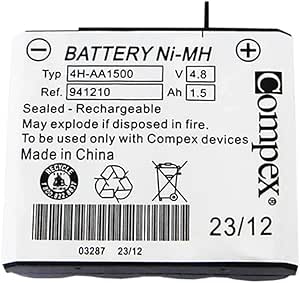 Compex 941210- Batería De Recambio, Colores Surtido