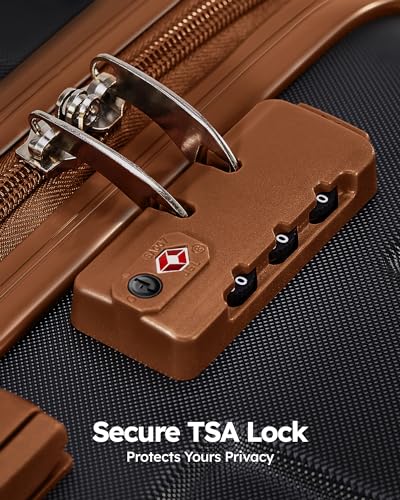 Image of Suitour 4 Piece Luggage Set, Carry on Suitcase with ABS hardshell,Spinner Wheels & TSA Lock (16 inch /20 inch /24 inch /28 inch)