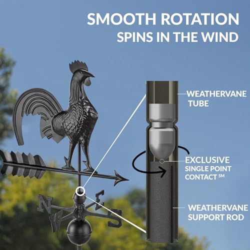 Good-Directions-Large-Rooster-Weathervane Good Directions Large Rooster Weathervane