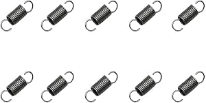 MroMax 10Pcs Tension Springs - Stainless Steel Extended Compressed Spring, Wire Diameter 0.01", OD 0.12", Free Length 0.39"