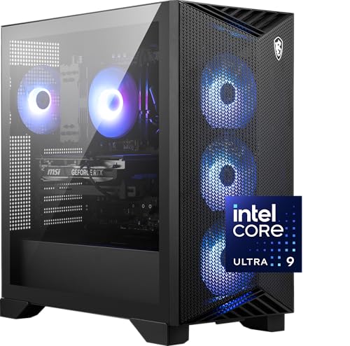MSI Aegis R2 AI Gaming Desktop: Intel Ultra 9 285, Geforce RTX 5070Ti, 32GB DDR5, 2TB M.2 NVMe SSD, Air Cooling, USB Type-C, VR Ready, Window 11 Start: C2NVR9-1452US