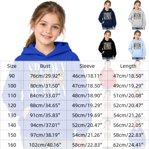 Unisex Kids Halloween Hoodies Spooky Season Ghost Print Fall Sweatshirt - image 5