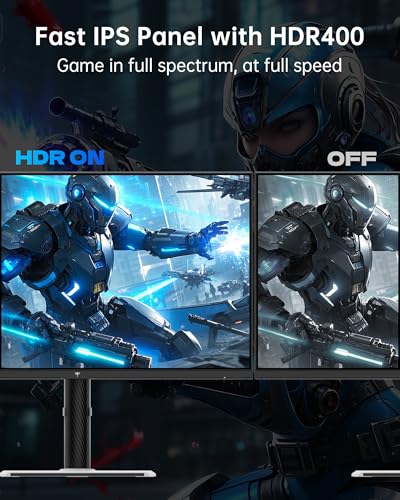 Image of KTC 27 Inch Gaming Monitor 4K, Dual Mode UHD 160Hz & FHD 320Hz, PD 90W Type-C, HDR 400, Fast IPS, 125% sRGB, Adaptive Sync, HDMI 2.1&DP 1.4, Eye Care, Tilt /Swivel /Pivot /Height Adjustment, VESA, H27P6