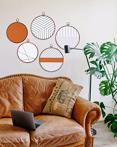 Lifvean Boho Bathroom Round Wall Decor Modern Minimalist Wall Art Round Bedroom Wall Decor Rustic Farmhouse Wall Decor For Living Room Apartment Bedroom Bathroom (5 Piece) #TOP6