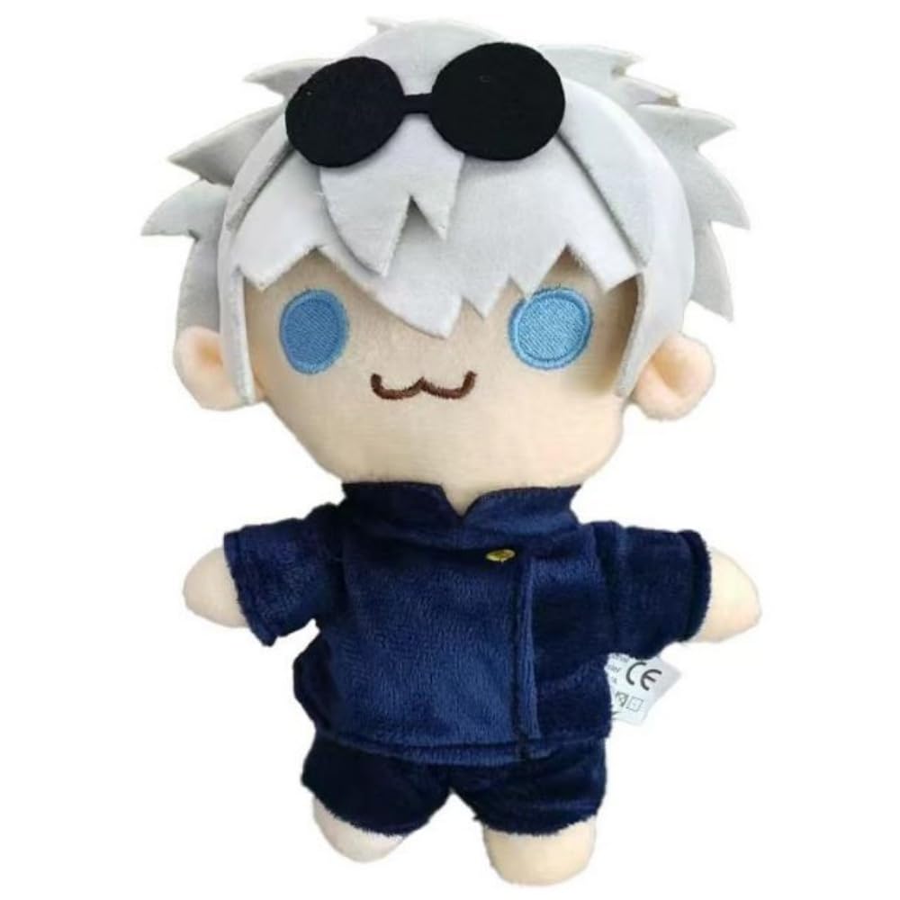 OUKEYI Gojo Satoru Plush Toy,Anime Geto Suguru Soft Figure,Cartoon Gojo Plushies Pillow for Kids Plush Figure Gift ,Hug Pillow Cushions Sofa Home Decoration18cm (Gojo)