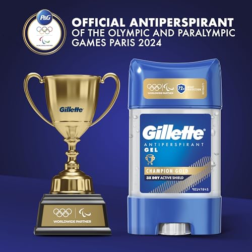 Gillette Clear Gel Champion Gold Antiperspirant & Deodorant For Men 70ml, 72 Hour Sweat And Odour Protection, Invisible x6 - Image 7