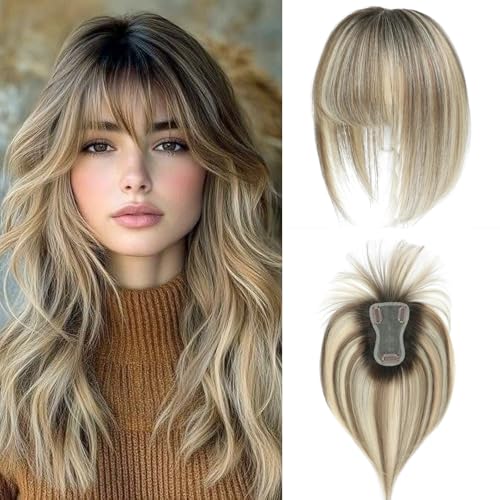 HOLFWALF hair topper with bangs