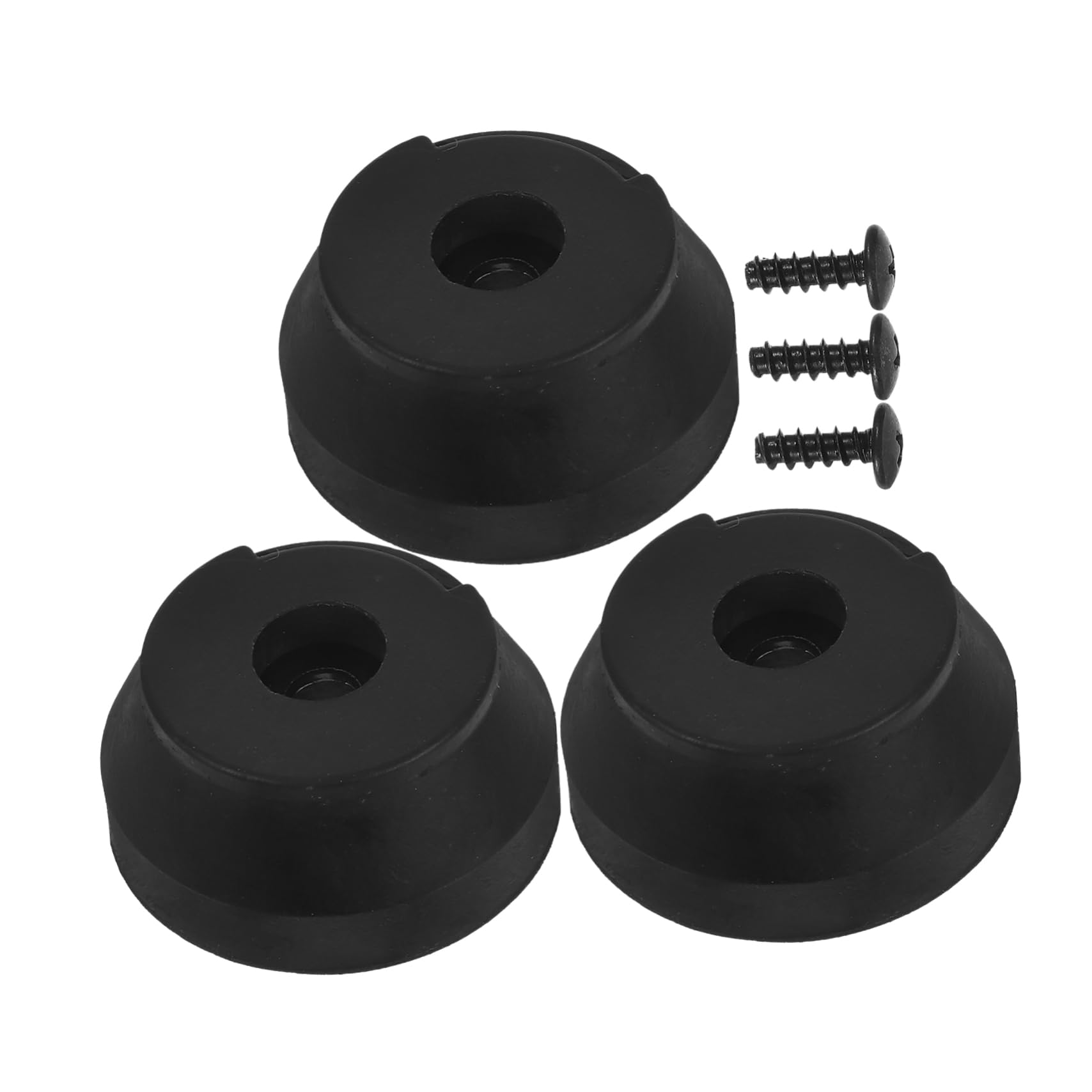 Didiseaon Stability Enhancer 3 Pack Rubber Cane Tips for Tripod Sticks Black Walking Stick Accessories Non-Slip Crutch Pads Grip Replacement Tips