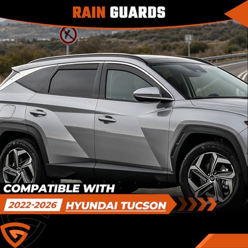 in-Channel Rain Guards Fit for Hyundai Tucson 2022 2023 2024 2025 2026 4PCS by GEARMEISTER - Used condition - Image 3