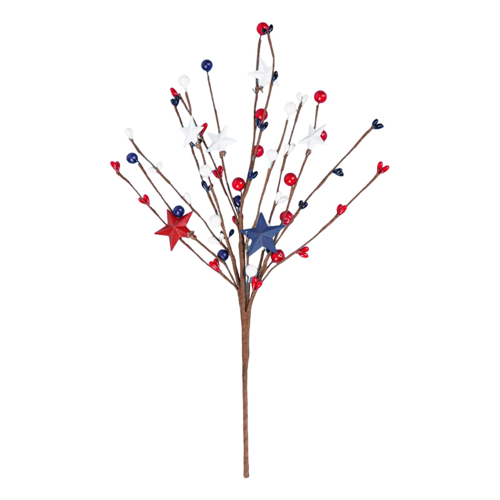 PANGBOER Realistic Faux Berries Stems Independence Day Decor Sturdy Party Supplies Home Holiday Decors