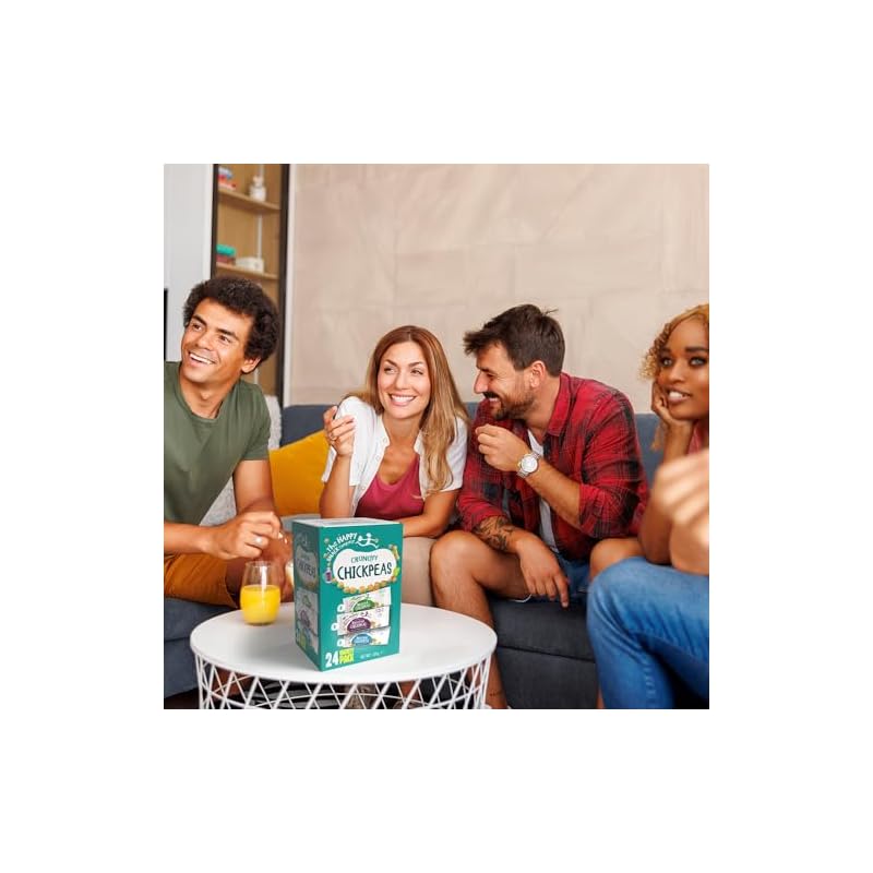 The Happy Snack Company Roasted Chickpeas Variety Pack 24 x 25g (Sea Salt & Balsamic Vinegar, Lime & Cracked Pepper, Lightly Salted). 5g Protein,110 Cals. Gluten, Nut & Dairy Free, Non-GMO, Vegan. - Image 7