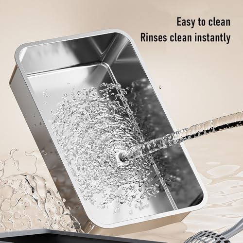 Caja sanitaria para gato acero inoxidable gris oscuro miniatura 6