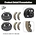 CLUBRALLY Golf Cart Deluxe Brake Drums & Brake Shoes Maintenance Kit, EZGO TXT Brake Kit for 1996-2008 TXT Electric Golf Cart, OEM# 19186-G1, 70794-G01