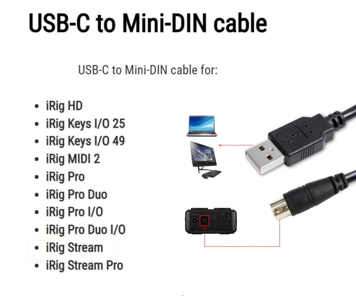 Amazon.com: Teykst USB to Mini-Din 7 Pin Male Cable for IK