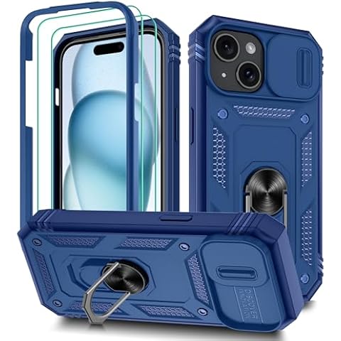 Pilaru 3 in 1 iPhone 15 Case with Kickstand Cover