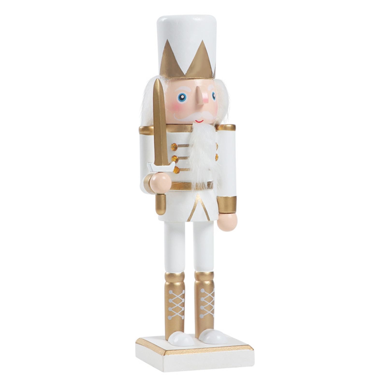 Glifora 10" Nutcracker Figurines - Wooden Christmas Nutcracker Soldier Ornament, Standing Nutcracker Figure for Fireplace, Shelf and Tabletop Decor