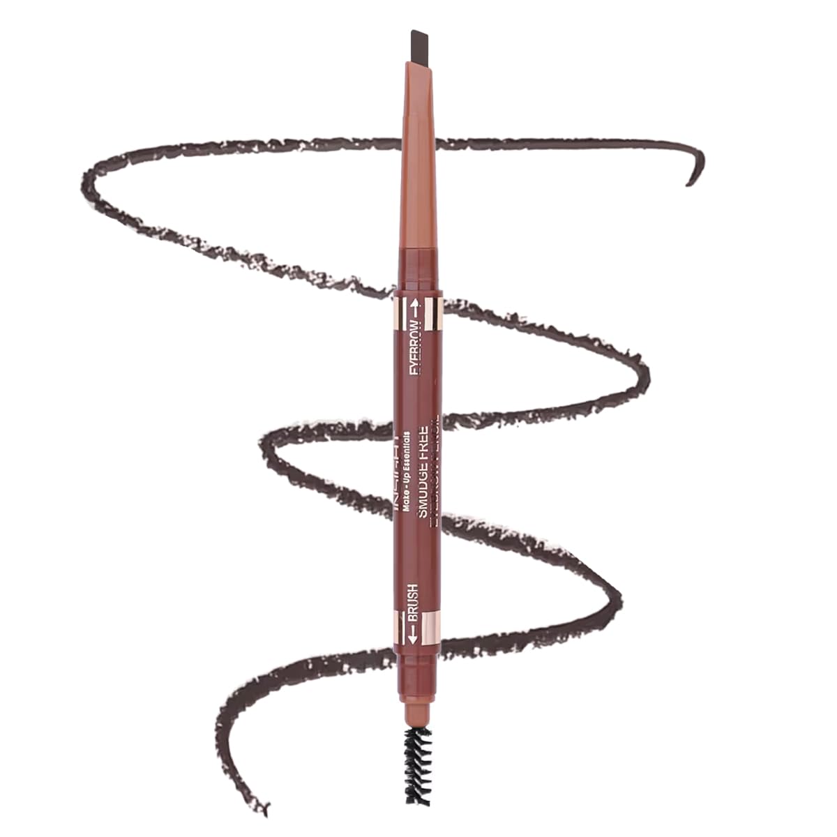 INSIGHT Smudge Free Eyebrow Pencil with Spoolie | Matte Finish | Long Lasting & Waterproof | For Indian Skin Tones | 30gm | Shade: Brown