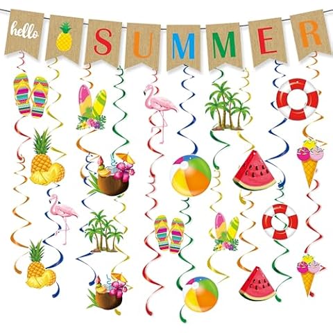 BUSCANDO Hawaiian Summer Hanging Decorations Set Cover